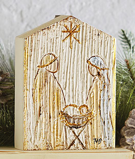 Holy Family Textured Block - 7.75 Inch