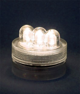 Super Bright 3 LED Warm White Waterproof Tea Light - Set Of 10